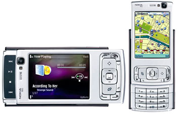 Nokia N95 trượt hai chiều. Ảnh: Navigadget.